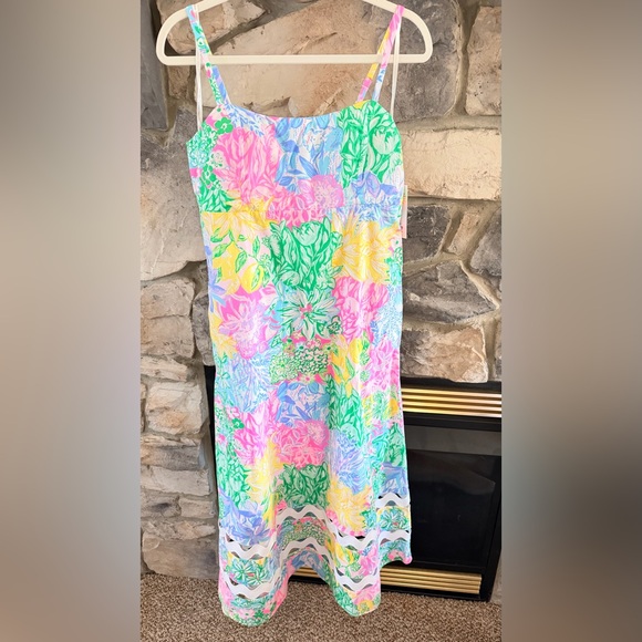 NWT Lilly Pulitzer Hailey Bright Delight Patch Dress. SIZE 10 - Picture 2 of 4
